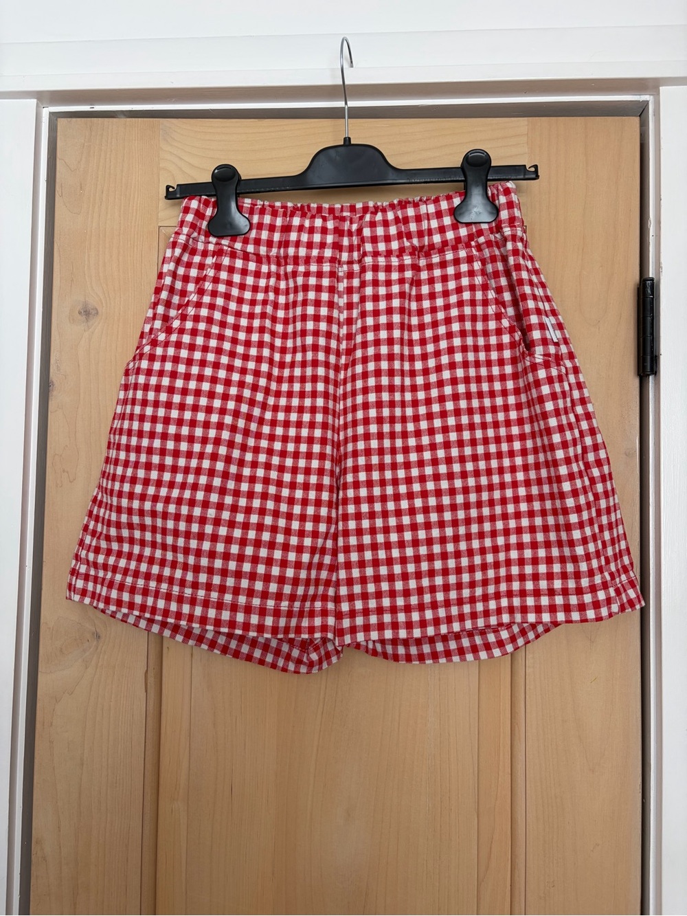 Red Gingham Women's Casual Shorts